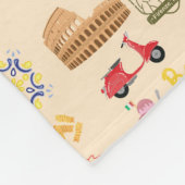 Italien Symbole für Reisende Fleecedecke (Ecke)