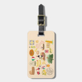 Italien Symbole für Reisende Gepäckanhänger (Vorderseite vertikal)