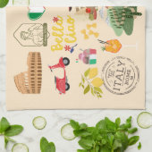 Italien Symbole für Reisende Geschirrtuch (Gefaltet)