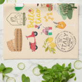 Italien Symbole für Reisende Geschirrtuch (Gefaltet)