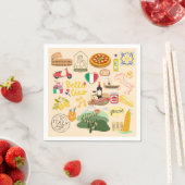 Italien Symbole für Reisende Serviette (Beispiel)