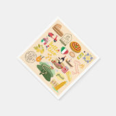 Italien Symbole für Reisende Serviette (Ecke)