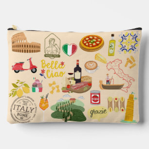 Italien Symbole für Reisende Zubehörtasche