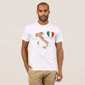 Italien T - Shirt Flag Herz und Karte (Vorne ganz)