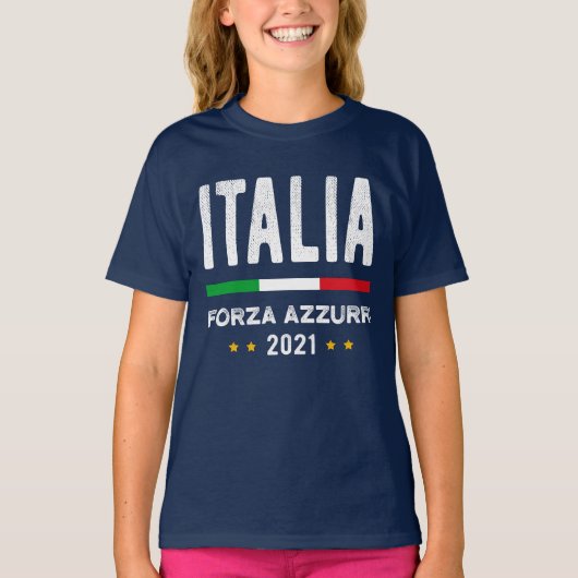ITALIEN - T - Shirt Forza Azzurri (Vorderseite)