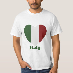 Italien T - Shirt für die Herzenflagge