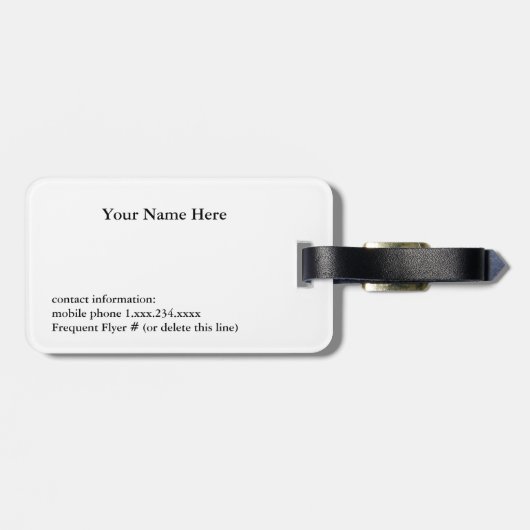 Italien-Taschen-Umbau Gepäckanhänger (Rückseite horizontal)