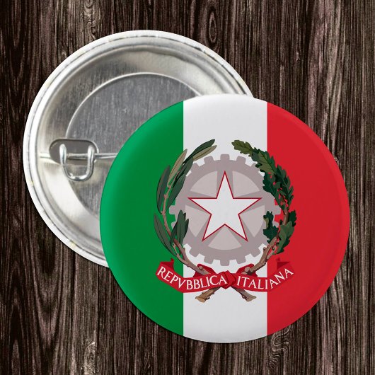 Italien-Taste, patriotische italienische Flagge, E Button