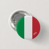 Italien-Taste, patriotische italienische Flaggenmo Button (Vorne & Hinten)