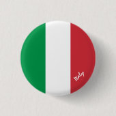 Italien-Taste, patriotische italienische Flaggenmo Button (Vorderseite)