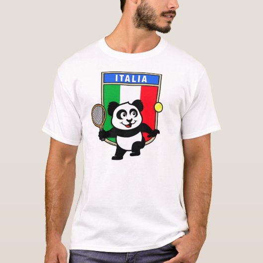 Italien Tennis Panda T-Shirt (Vorderseite)