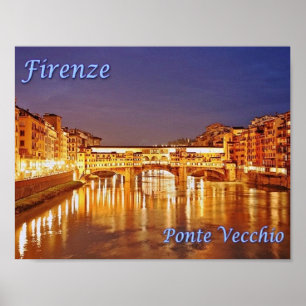 Italien - Toskana - Florenz - Ponte Vecchio - Poster
