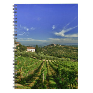 Italien, Toskana, Greve. Die Weinberge von Castell Notizblock