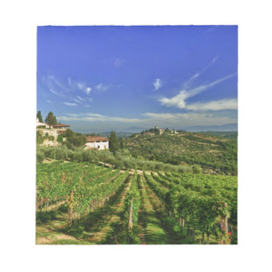 Italien, Toskana, Greve. Die Weinberge von Castell Notizblock