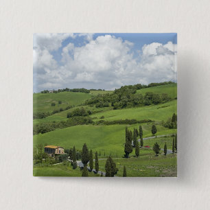 Italien, Toskana. La Foce. Eine gekrümmte Straße w Button