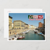 Italien - Toskana - Livorno - Fosso Reale - Postkarte (Vorne/Hinten)