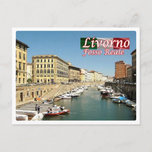 Italien - Toskana - Livorno - Fosso Reale - Postkarte (Vorderseite)