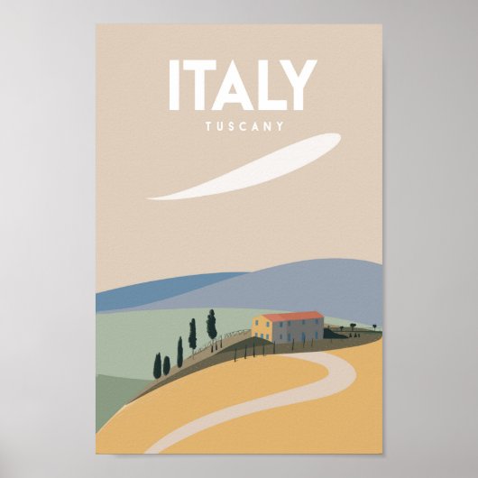 Italien Toskana Reiseplakat Poster (Vorne)