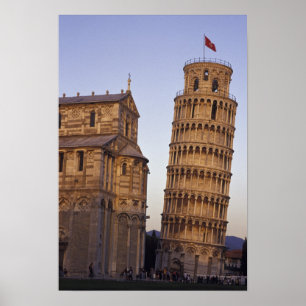 Italien, Toskana, Schiefer Turm von Pisa und Poster