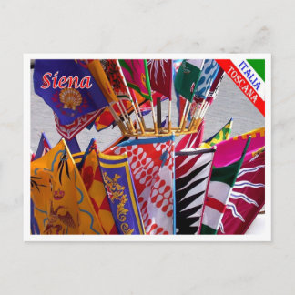 Italien - Toskana - Siena - Flaggen des Palio - Postkarte