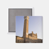 Italien, Toskana, Siena. Torre del Mangia Magnet (Vorderseite/Rückseite)