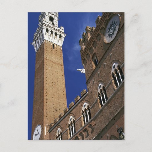 Italien, Toskana, Siena. Torre del Postkarte (Vorderseite)