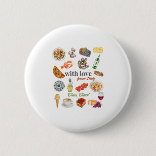 Italien Touristen Urlaub Italienisches Essen Meere Button