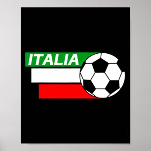 Italien Trikot Italienische Flaggenfarben Fußball  Poster