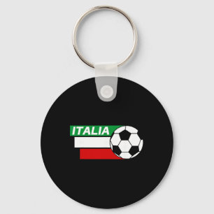 Italien Trikot. Italienische Flaggenfarben Fußball Schlüsselanhänger