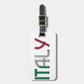 Italien - Typografie der italienischen Flaggenfarb Gepäckanhänger (Vorderseite vertikal)