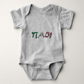 Italien Typografie Land Flaggenfarben Baby Strampler (Vorderseite)