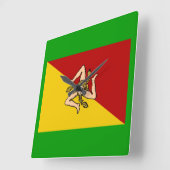 Italien - Uhr der Sizilianischen Flagge (Winkel)