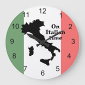 Italien - Uhr für das Flag- und Kartendesign (Vorderseite)