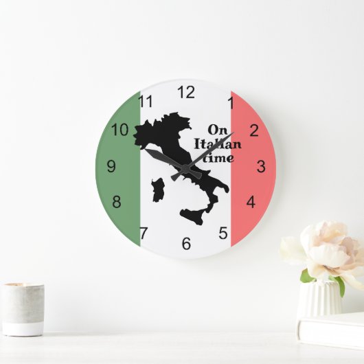 Italien - Uhr für das Flag- und Kartendesign (Zuhause)