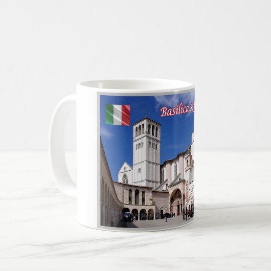 Italien - Umbrien - Assisi - Basilica San Francesc Kaffeetasse (Vorderseite Links)