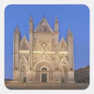 Italien, Umbrien, Orvieto, Dom von Orvieto Quadratischer Aufkleber