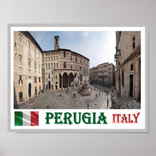 Italien - Umbrien - Perugia - Stadtbild - Poster