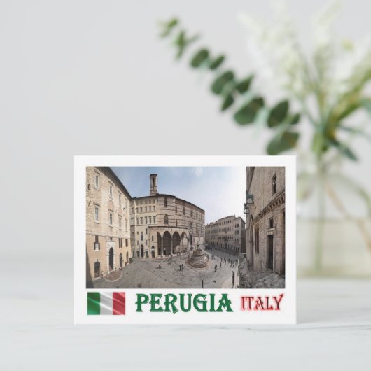 Italien - Umbrien - Perugia - Stadtbild - Postkarte (Stehend Vorderseite)
