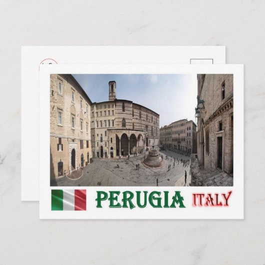 Italien - Umbrien - Perugia - Stadtbild - Postkarte (Vorne/Hinten)
