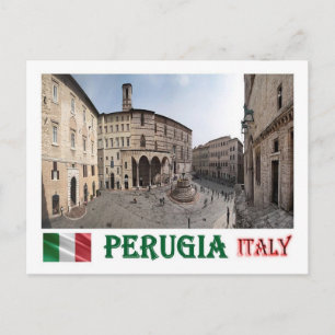 Italien - Umbrien - Perugia - Stadtbild - Postkarte