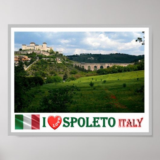 Italien - Umbrien - Spanien - I Liebe - Poster (Vorne)