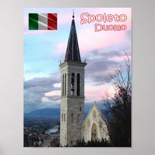 Italien - Umbrien - Spoleto - Die Kuppel - Poster (Vorne)