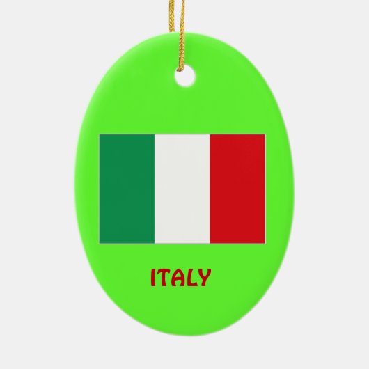 Italien- - Umbrien-Weihnachtsverzierung Keramikornament (Hinten)