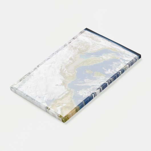 Italien und die Adria. Post-it Klebezettel (angewinkelt)