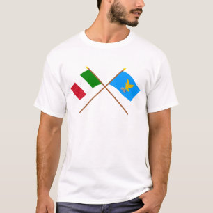 Italien und Friuli-Venezia Giulia gekreuzte T-Shirt