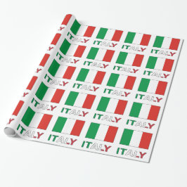 Italien und Italienische Flagge geteert Geschenkpapier
