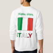 Italien und Italienische Flagge Grüne Personalisie Sweatshirt (Rückseite)