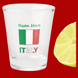 Italien und Italienische Flagge - Grüne Persönlich Schnapsglas