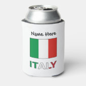 Italien und italienische Flagge mit Ihrem Namen Dosenkühler (Kanne Rückseite)