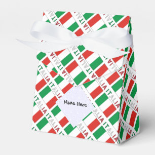 Italien und Italienische Flagge mit Ihrem Namen ge Geschenkschachtel